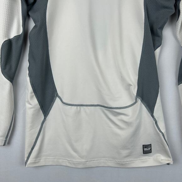 Nike Pro Combat Hyperwarm Shield Long Sleeve Compression Shirt White Size XL - Picture 3 of 12